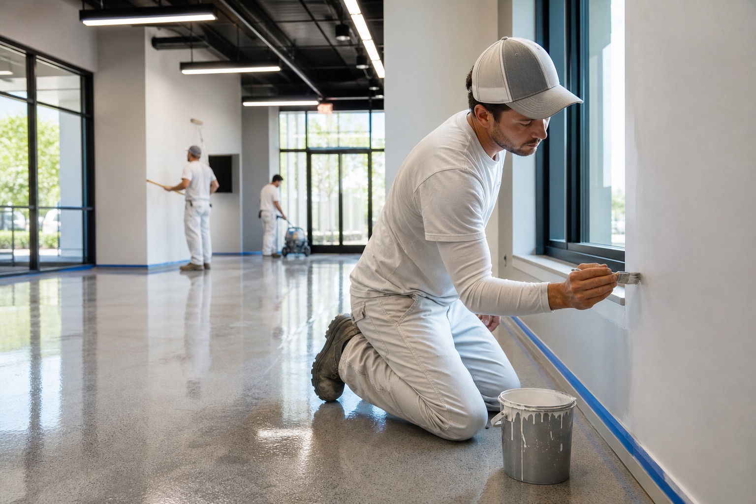 Commercial coating project